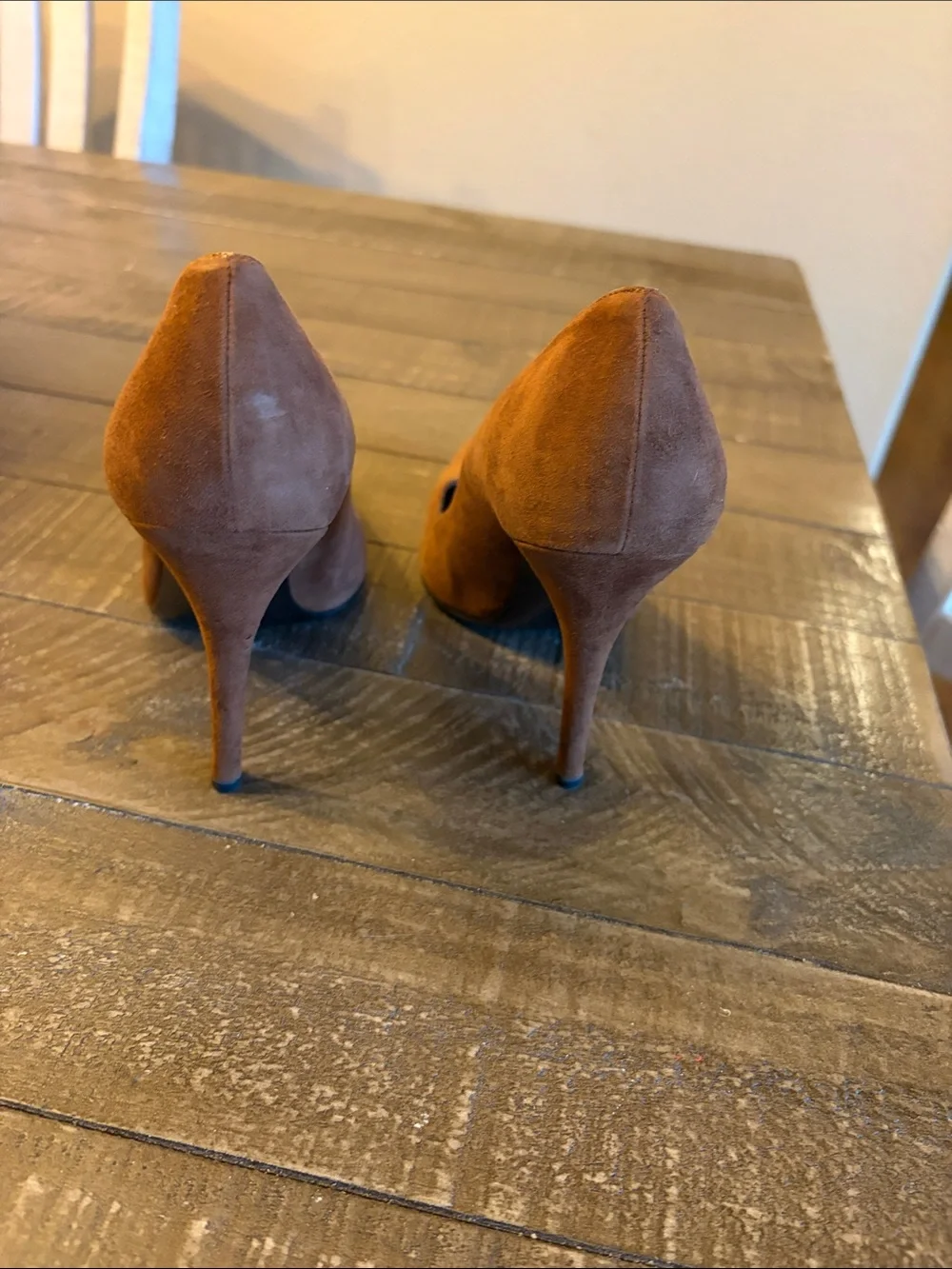 Stuart Weitzman Brown Suede Pointed-Toe Pumps